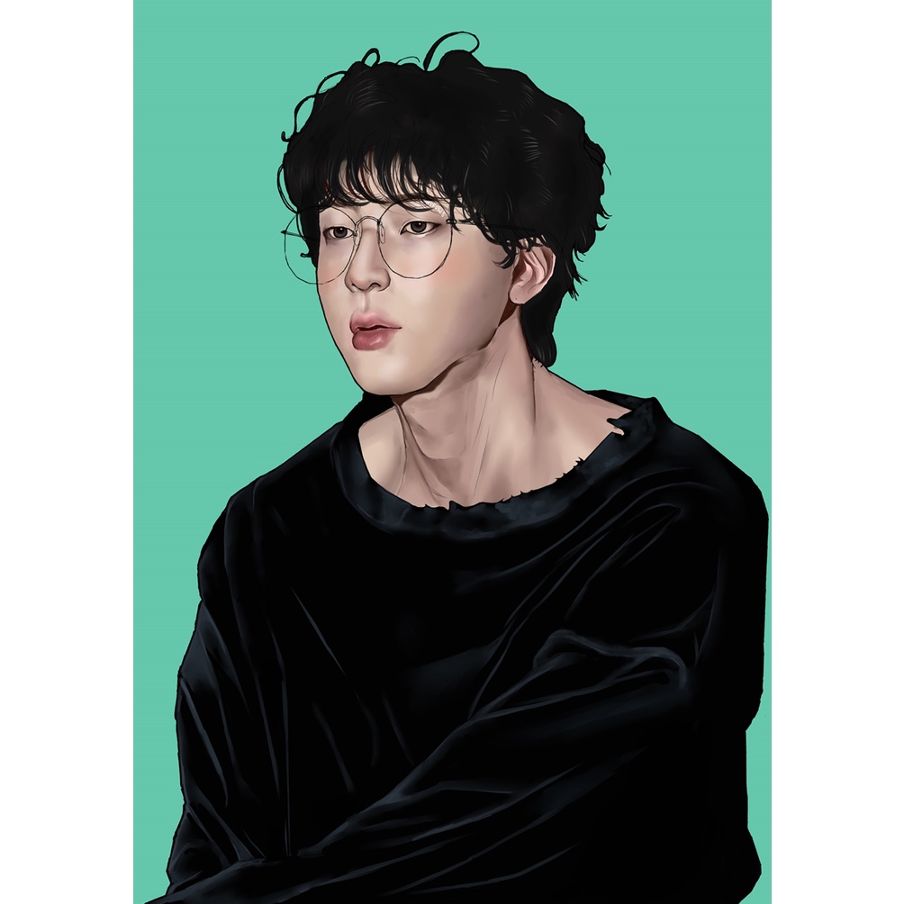 ARTE digital kpop print Bangtan Sonyeondan KIM SEOKJIN - Jin cute/smart