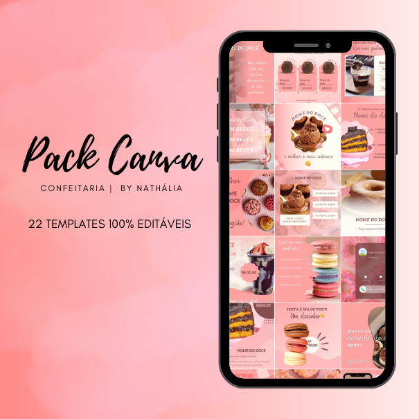 Pack Canva confeitaria