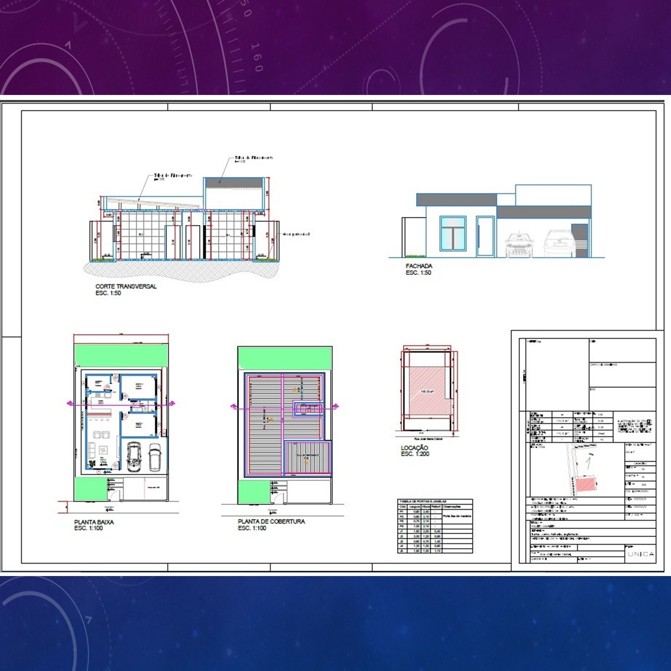 AutoCAD - Projeto arquitetônico legal de prefeitura