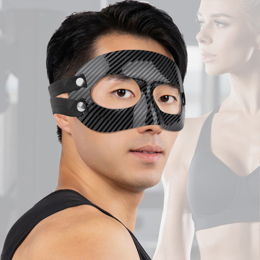 Protective Face Guard Lined Protector Adjustable Sports Breathable Pvc Shield for Basketball Football Softball Training