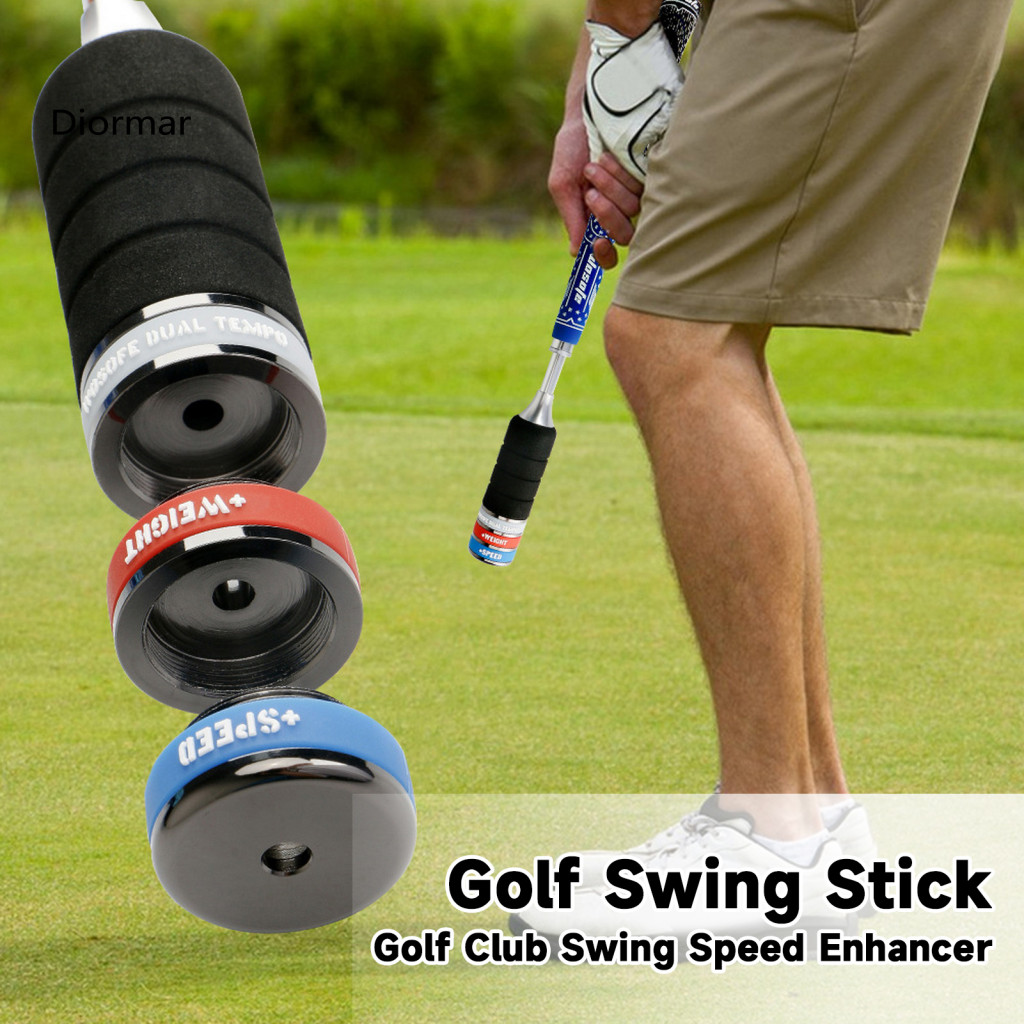 Golf Swing Speed Trainer Increase Tool Adjustable Stick with 3 Weights – Indoor Practice for Rhythm Training Perfect