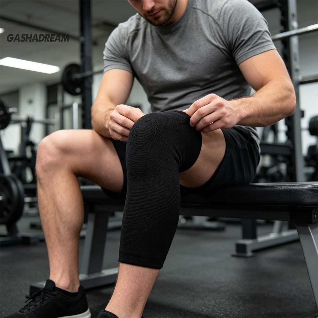 Sweat Wicking Knee Guard Breathable Support 1 Pair Sports Brace for Men and Women Compression Sleeve Adjustable for Runn