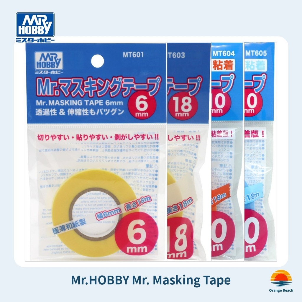 Mr.HOBBY Mr. Masking Tape MT601/603/604/605/606/607/Fita Washi para Pintura/6 10 18 50mm