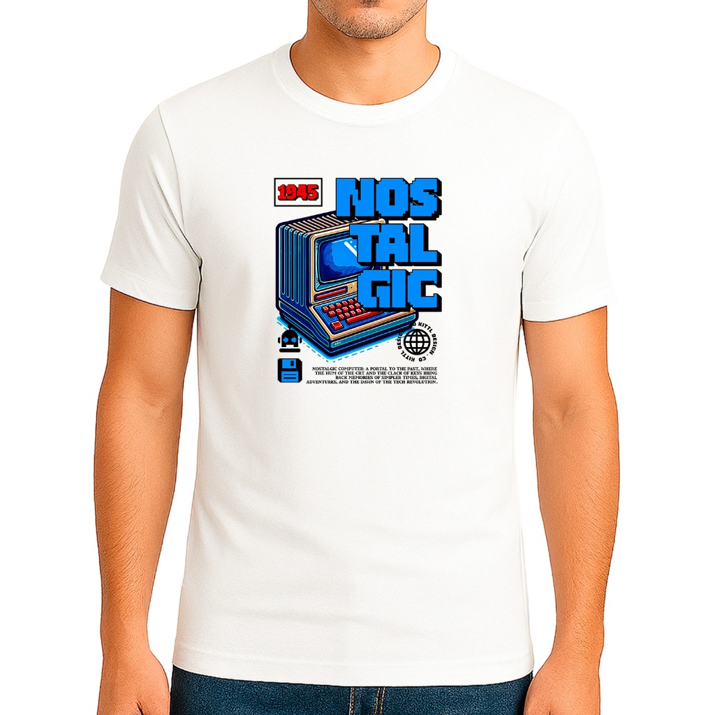 Camiseta Masculina Geek Nostalgic 1945 – Vintage Retrô em Algodão Premium