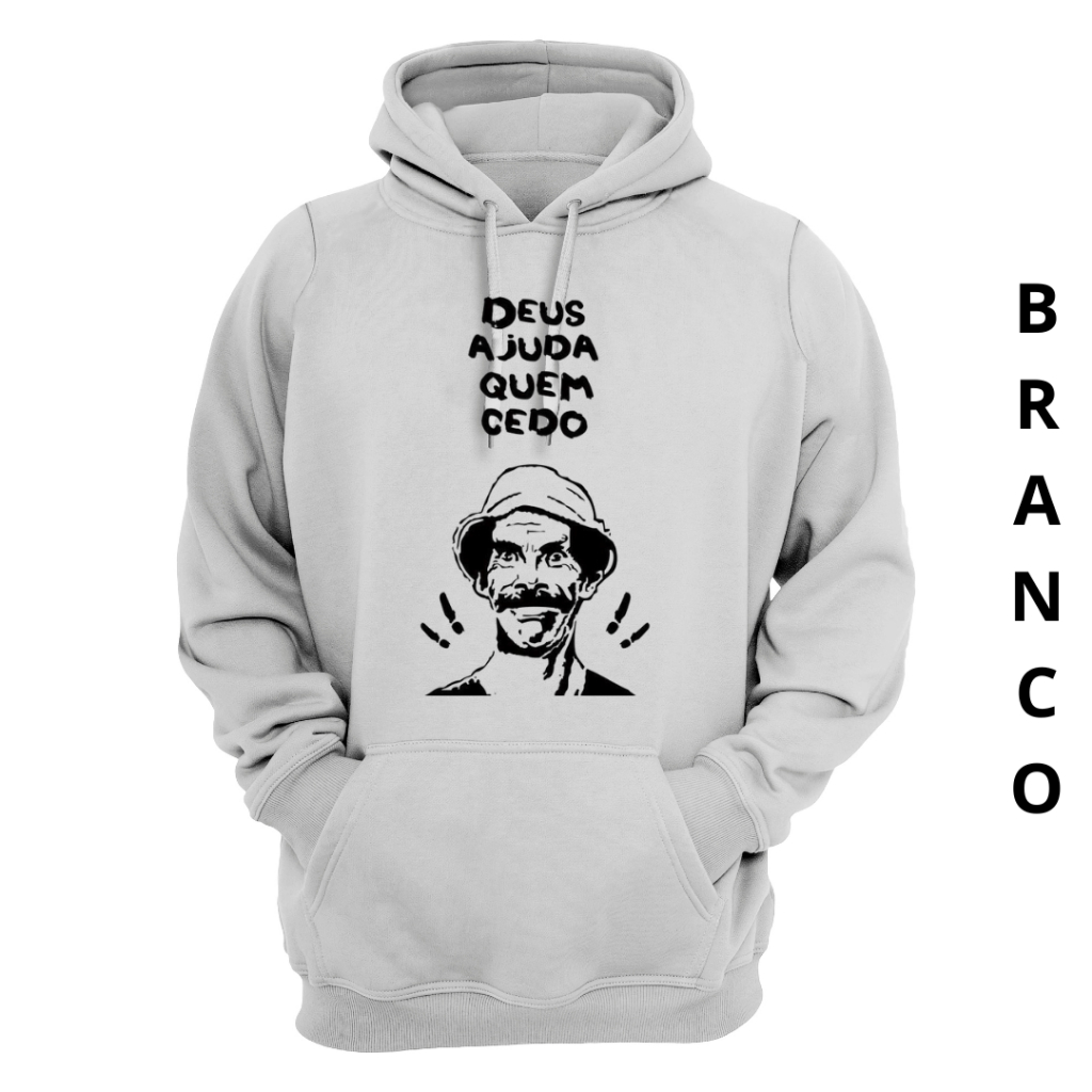 Moletom Unissex Seu Madruga Chaves Casaco Canguru Capuz Blusa Frio Masculina Feminina Agasalho Retro