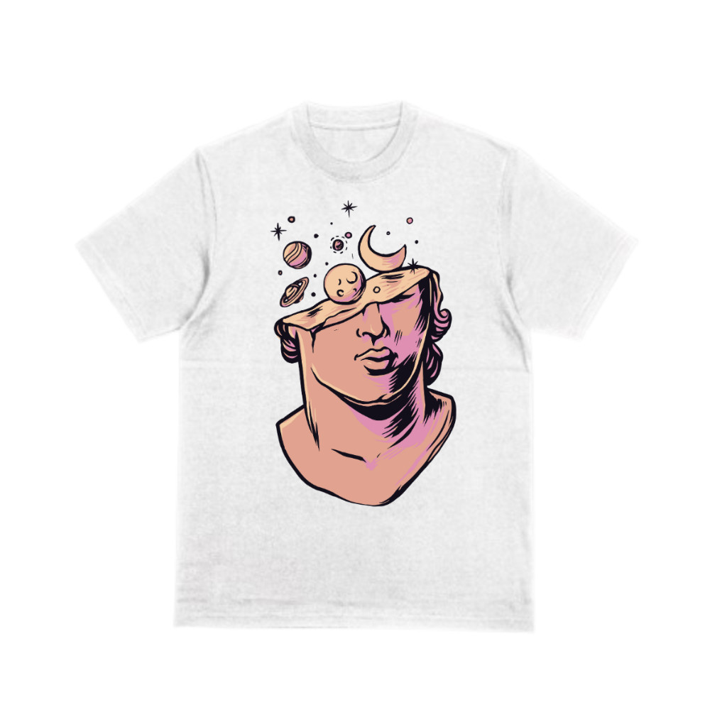 Camiseta Universo Interior – Arte Cósmica Retrô