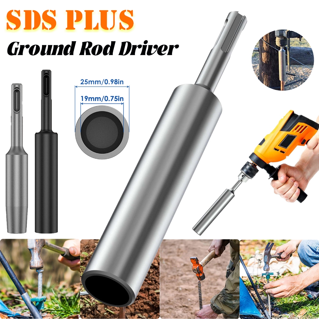 Driver De Haste De Aterramento SDS Plus Para Hastes De 5/8 E 3/4 Polegadas Aço Endurecido Durável Chave de aterramento