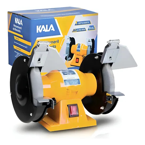 Moto Esmeril KALA 150w Plus Com Chave Seletora 6 Pol 152 Mm 300w 2 Rebolos Bivolt Kala