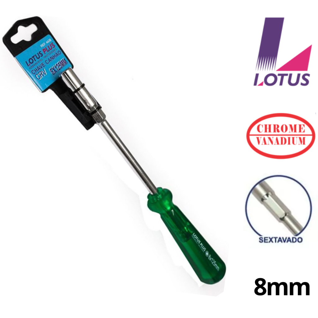 Chave Canhão CRV 8mm x 125mm Plus Lotus -Uso Profissional
