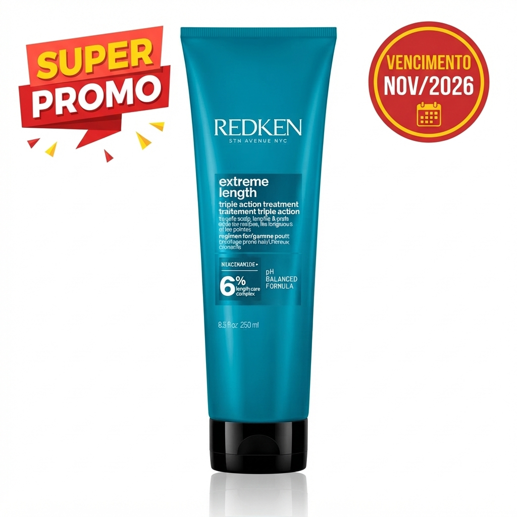 Redken Máscara Extreme Length 250ml Biotina Pontas Duplas e Força
