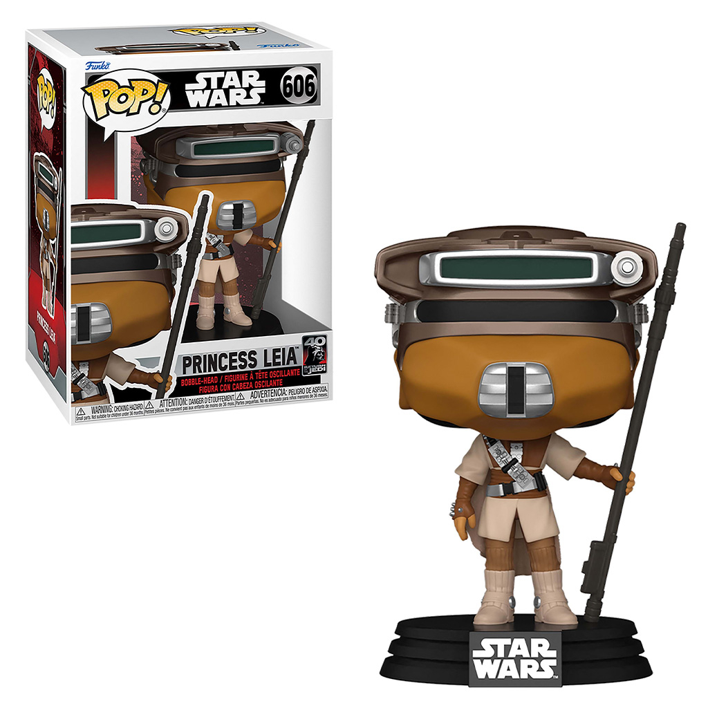 FUNKO POP STAR WARS: RETURN OF THE JEDI 40TH ANNIVERSARY - LEIA (BOUSHH) 606 NOVO ORIGINAL