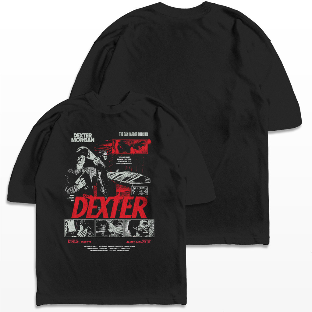 Camiseta Unissex Dexter Streetwear Harajuku Estilo Aesthetic Algodão Premium