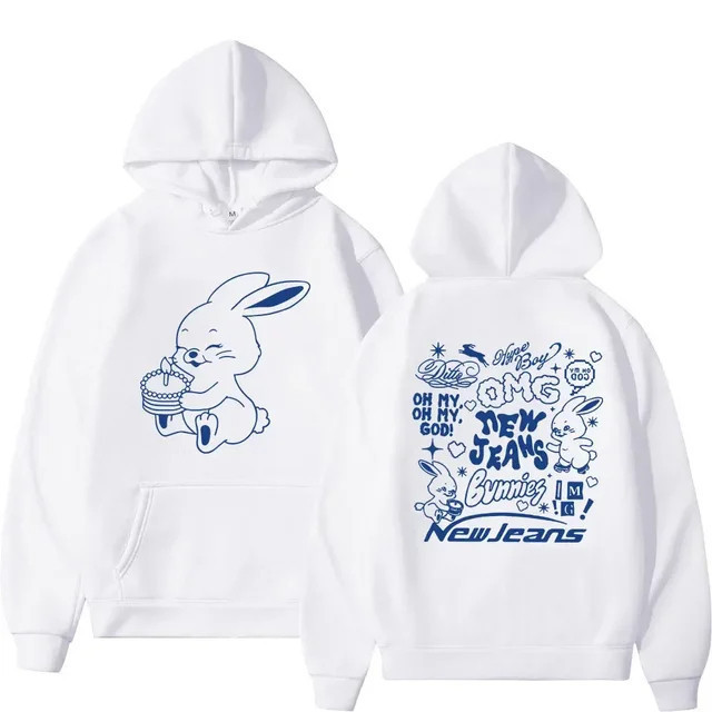 Blusa de frio Moletom New Jeans Omg Coreana Streetwear Unissex Harajuku Kpop