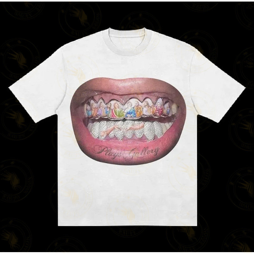 Camiseta Oversized Feminina Masculina Unissex Gótica Vintage Harajuku  Manga Curta Streetwear  Punk Y2K