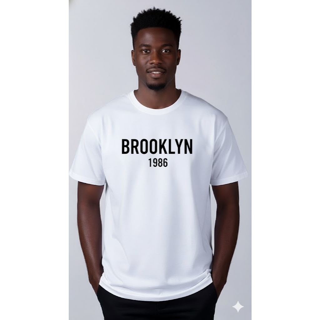 Camiseta Masculina Brooklyn 1986 Algodão Casual
