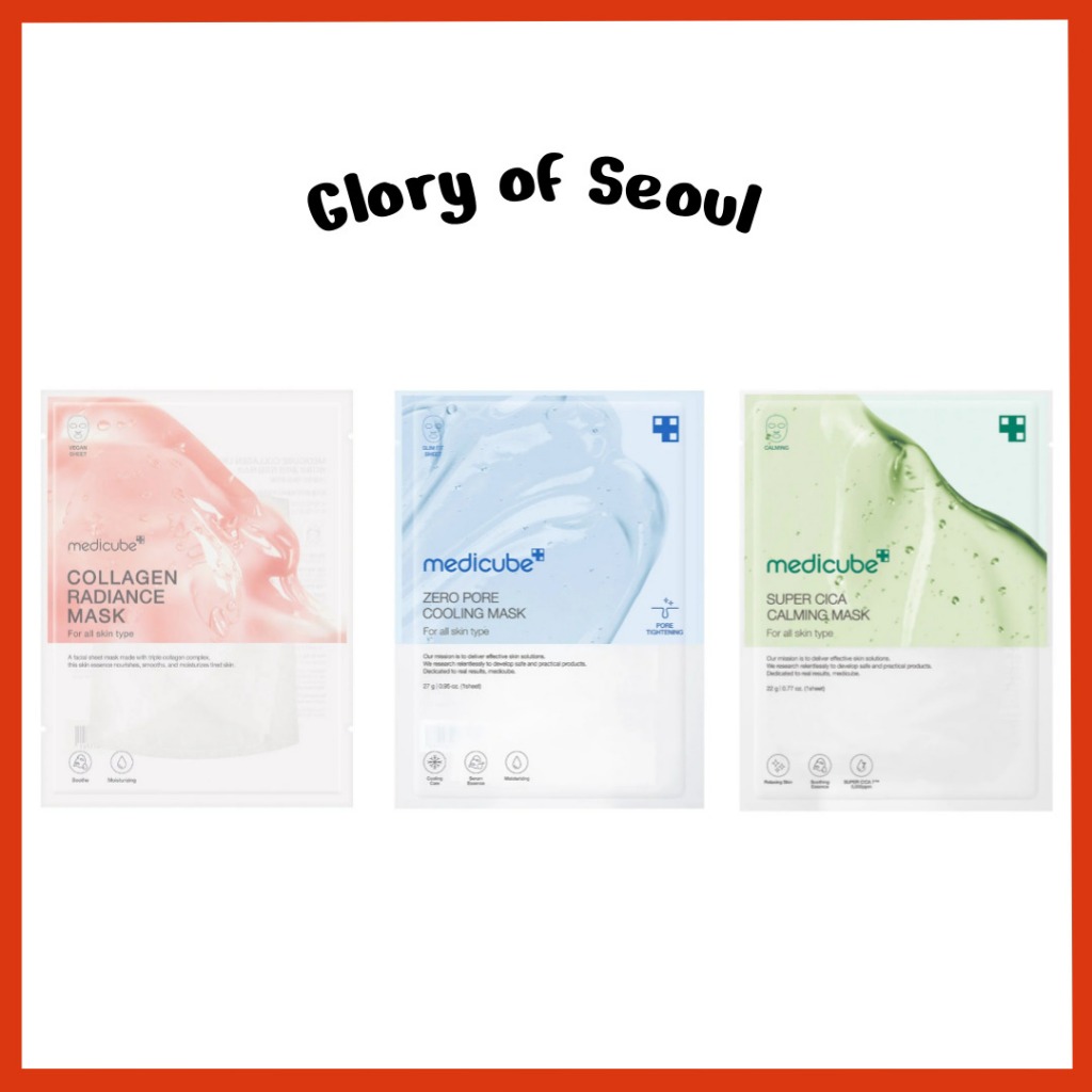 MEDICUBE Collagen Lifting / Zero Pore Cooling / Super Cica Calming Mask pack 1sheet