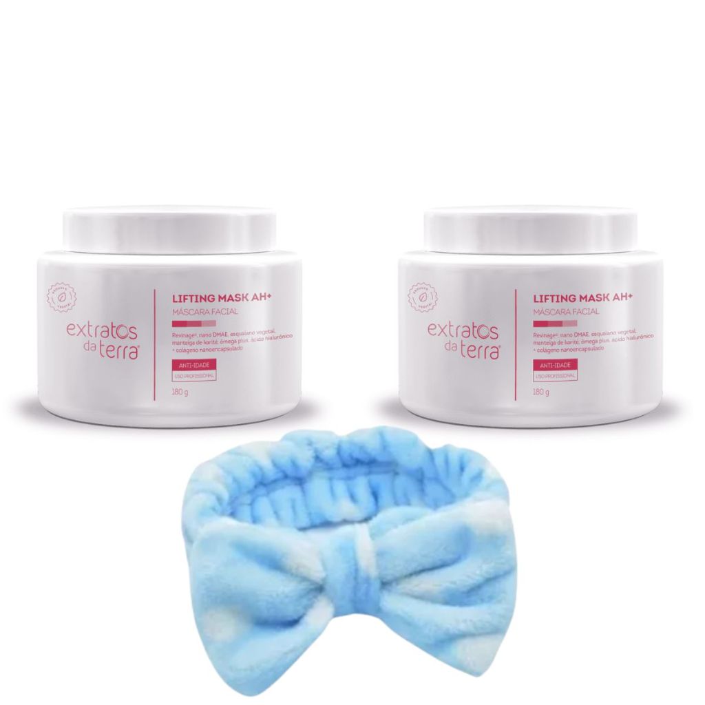 Kit Mascaras Facial Lifting Mask Ah+ 180g Extratos Da Terra