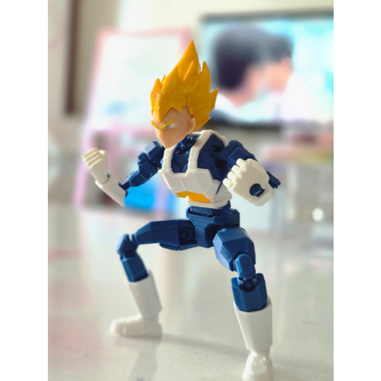 Boneco Dummy 13 Vegeta Articulado Dragon Ball Entregue Montado Varias Poses - Impressão 3D