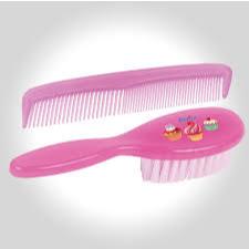 Escova e Pente Infantil Murano Cores Azul e Rosa | ABS