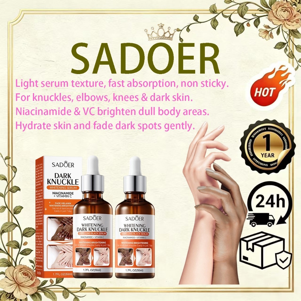 Soro dark Knuckle SADOER 50ml . Niacinamida E Vitamina C Ilumina Gengivas Escuras , Cotovelos Joelhos A Textura Leve Abs