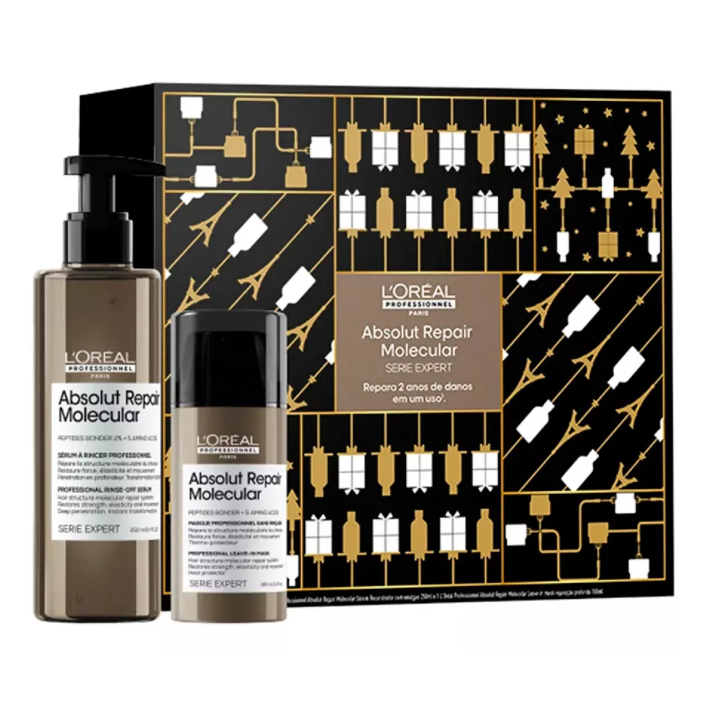 Kit Loreal Abs Repair Molecular Serum 250ml + Leave-in100ml