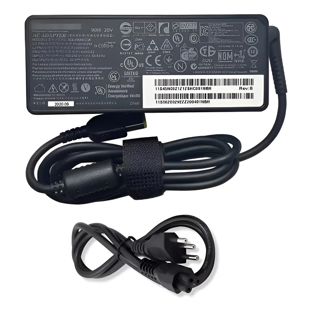 Fonte Carregador Para Lenovo 20v 4.5a 90w Plug Retangular
