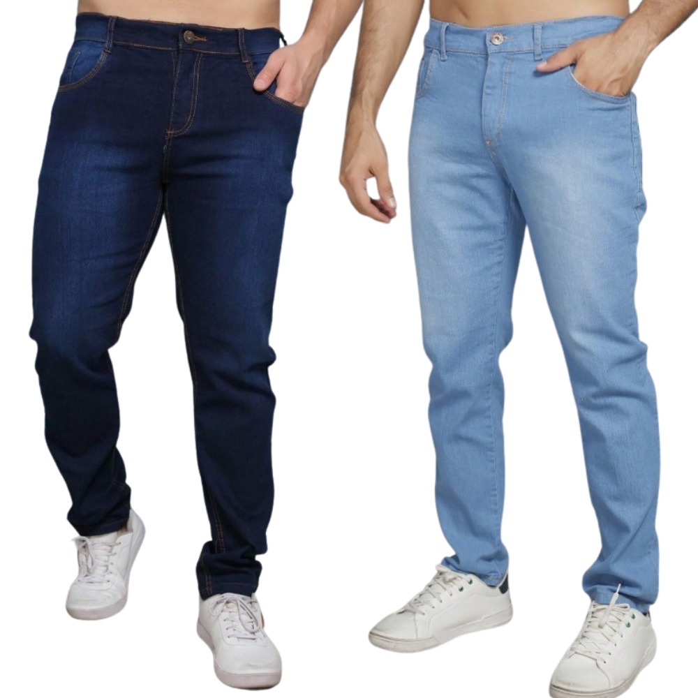 Kit Calças Slim Masculina Jeans – Casual, Social e Dia a Dia