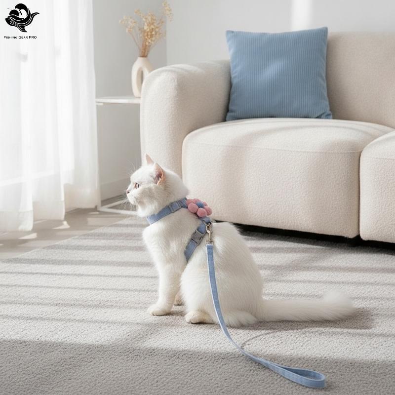PFG Durável Ajustável Gato Arnês Trela Conjunto Respirável Macio Para Animais De Estimação Cães Pequenos Gatinhos Explor