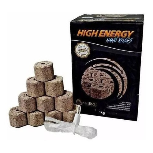CAIXA FECHADA Cerâmica Ocean Tech Nano Rings High Energy 1kg - Midia Filtrante Biologica