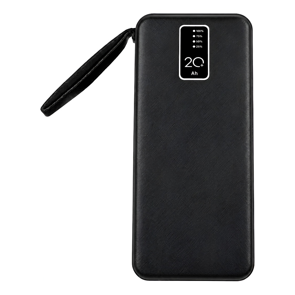 Carregador Portátil 20000mah Power Bank Celular Tablet Fone Preto