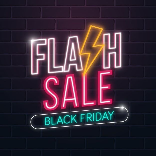 Adesivo Vitrine I Black Friday Flash Sale I 1x1 metro VENDA MAIS JÁ