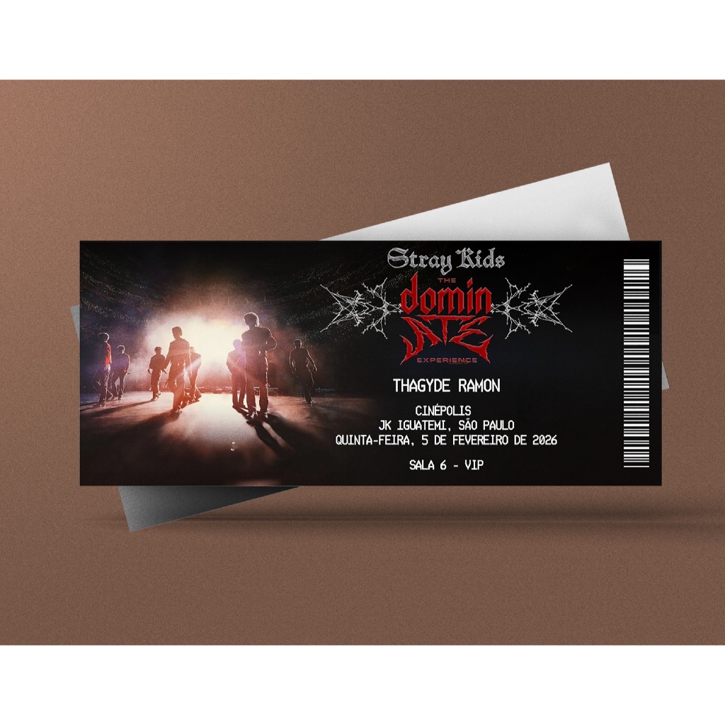 Ingresso Holográfico Personalizado Stray Kids: The DominATE Experience