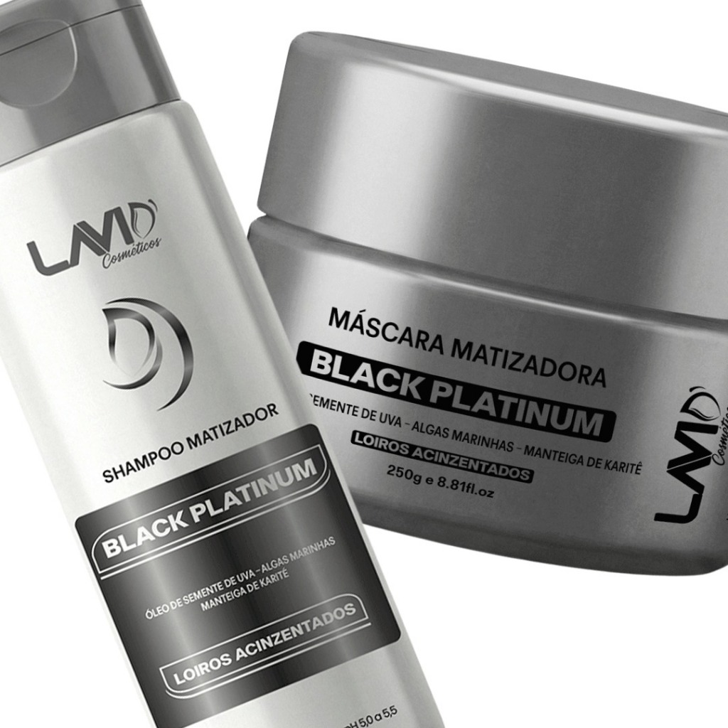 kit mascara matizador + shampoo platinum acinzentado Experience color LAVID 250G