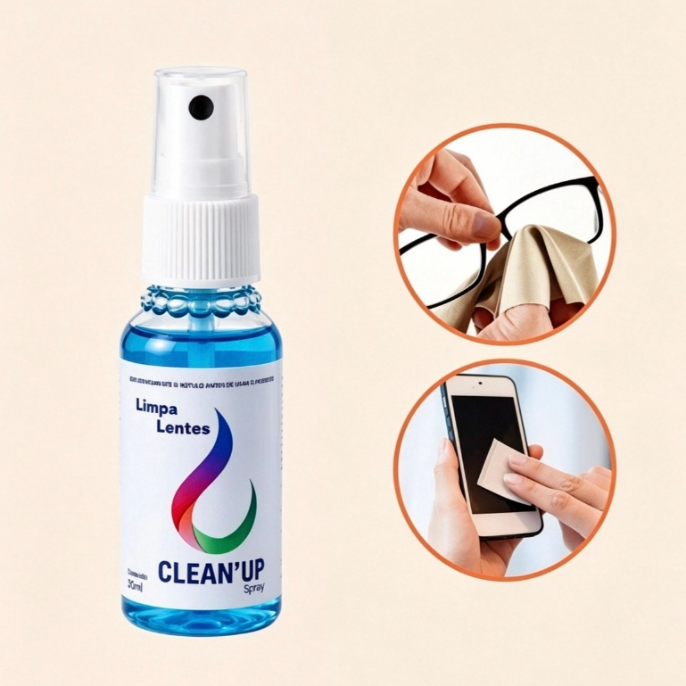 Kit 1/3/5 Spray Limpa Lentes para Telas de Óculos/Câmera/Celular/iPad/TV/UP/ 25ml LCD Plasma Nova