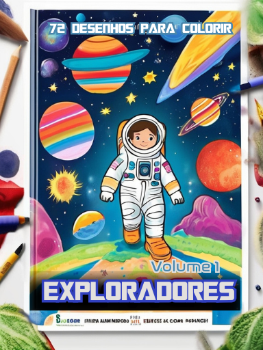 Livro de Colorir Infantil. Série Exploradores, Volume 1, Exploradores do Espaço!