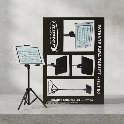 Estante Para Tablet Het 80 Hunter By Torelli Musical Preto