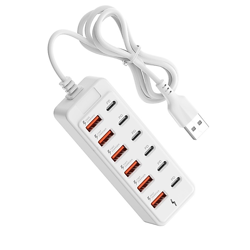 Blala 12 Em 1 USB E Tipo C Divisor De Carregamento Tomada Elétrica Para Telefones Tablets Adaptador De Energia Docking S