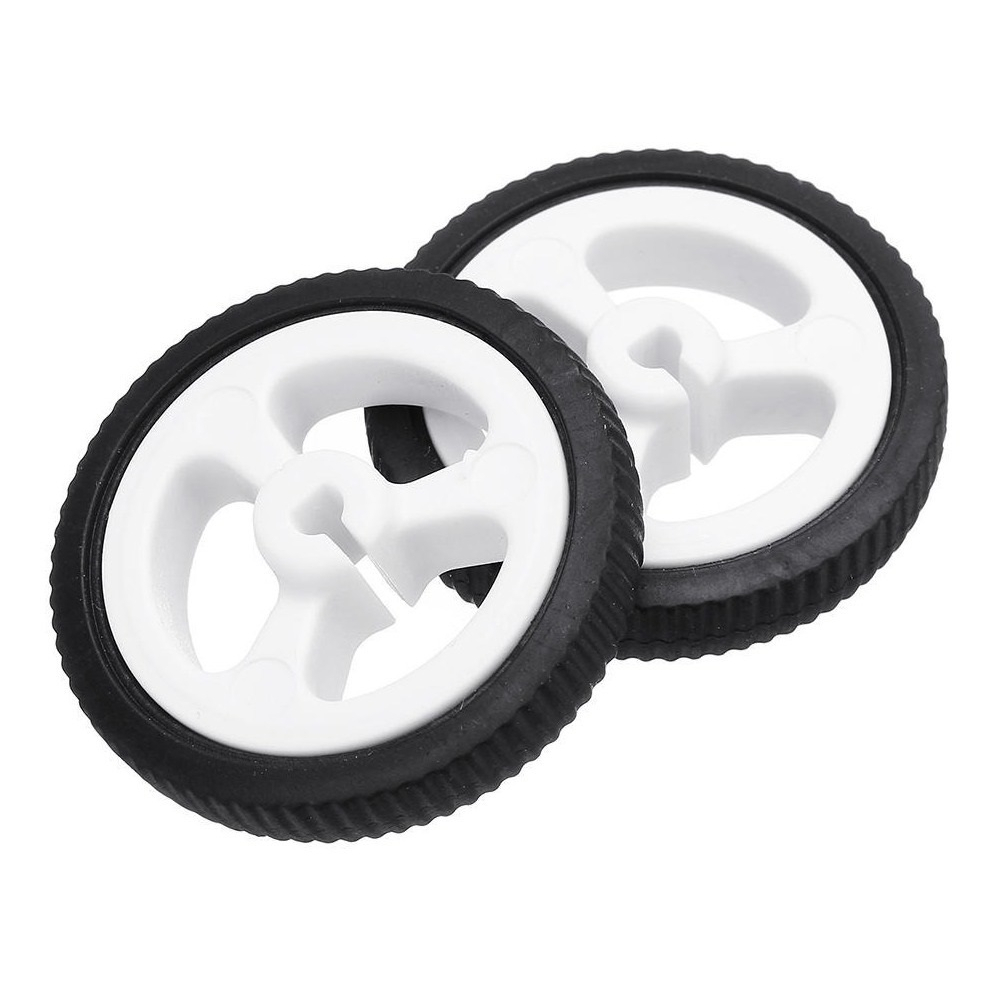 Par de Roda 34mm Para Micro Motor Dc N20 Robô Arduino Eixo D