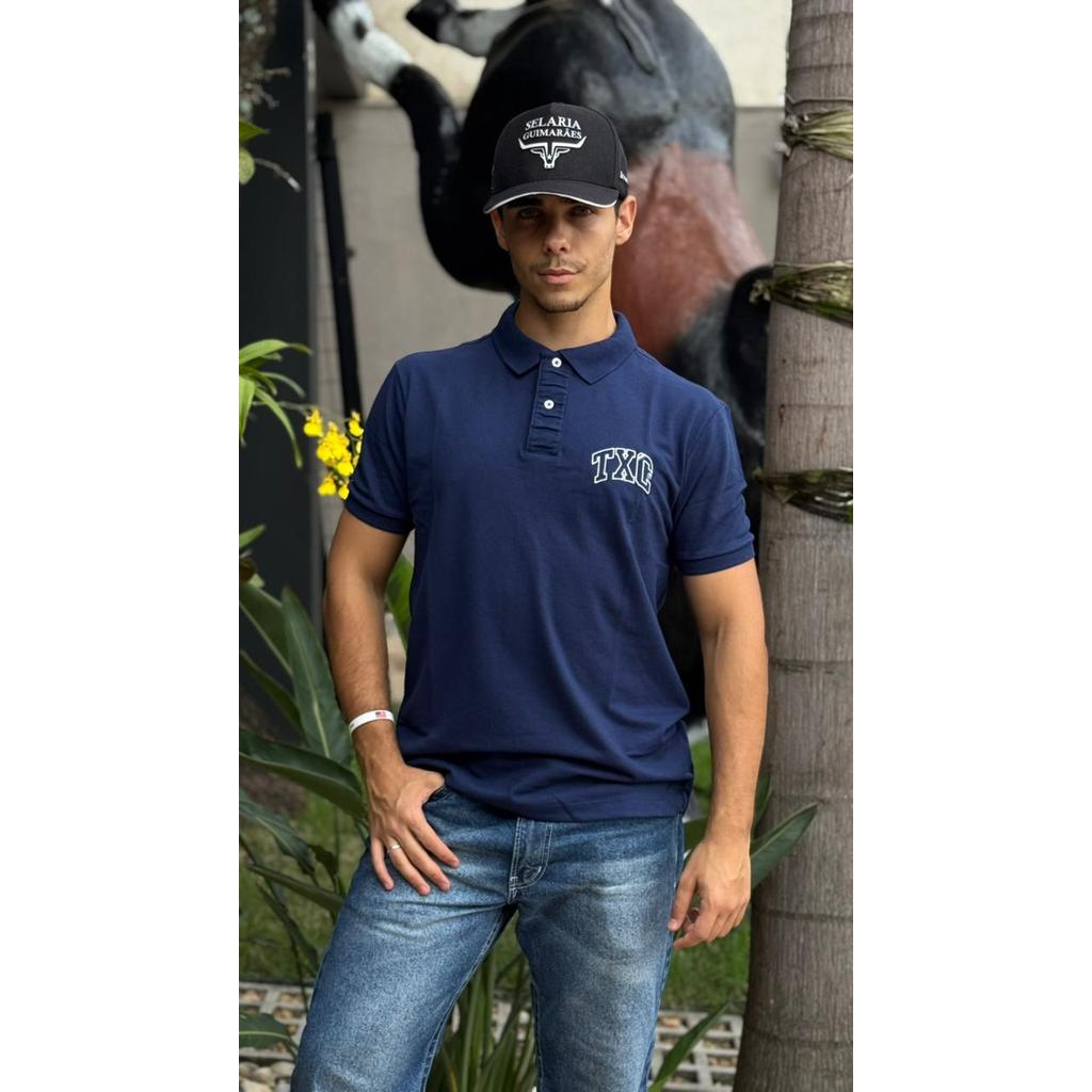 CAMISA POLO TXC MASCULINA REGULAR PIQUET CUSTOM-X MARINHO