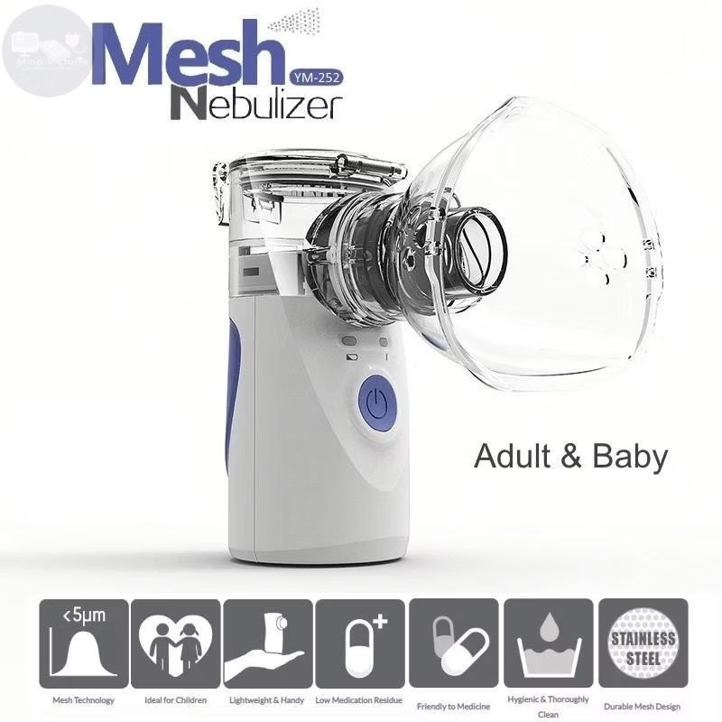 Máquina Nebulizadora Portátil Inalador Nebulizador Adulto Infantil Silencioso - Mesh Nebulizer