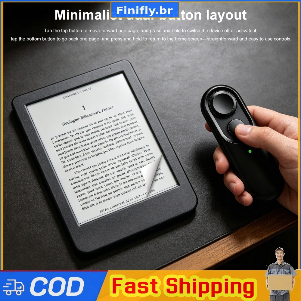 BT5.4 Controle Remoto Page Turner Clicker De Recarregável Para Acessórios De Leitura Kobo