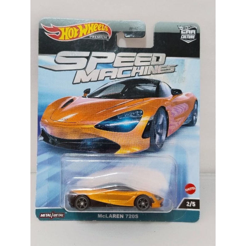 HOT WHEELS PREMIUM MCLAREN 720S SPEED MACHINES CAR CULTURE 1:64 COM LINDA PINTURA (DETALHES NA CARTELA).