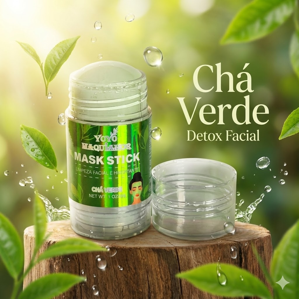 Máscara Chá Verde Remover de Cravos Anti-Acne Hidratante Beleza Pele Facial Clean Face Clareador Mask Stick YYC-002