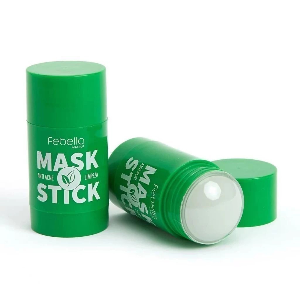Chá Máscara Verde Remover de Cravos Anti-Acne Hidratante Beleza Pele Facial Clean Face Clareador Mask Stick FEBELLA On S