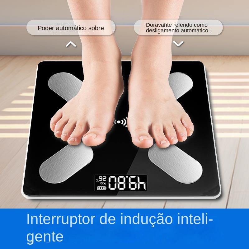 Balança de fitness portátil para casa com carregamento USB/alta precisão/liga/desliga automático inteligente/display HD