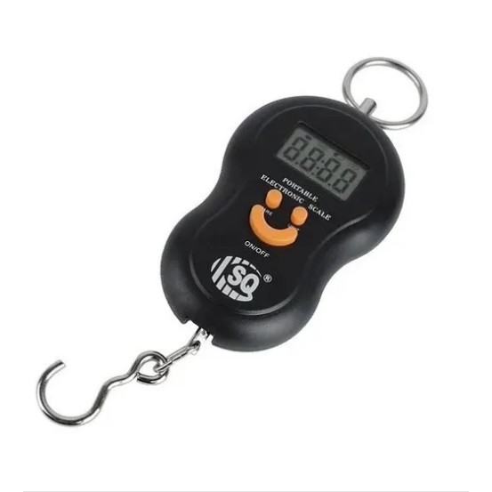 Mini Balança Digital Mao Portatil Gancho 01g Até 50 Kg vem com 2 pilhas palito SF005
