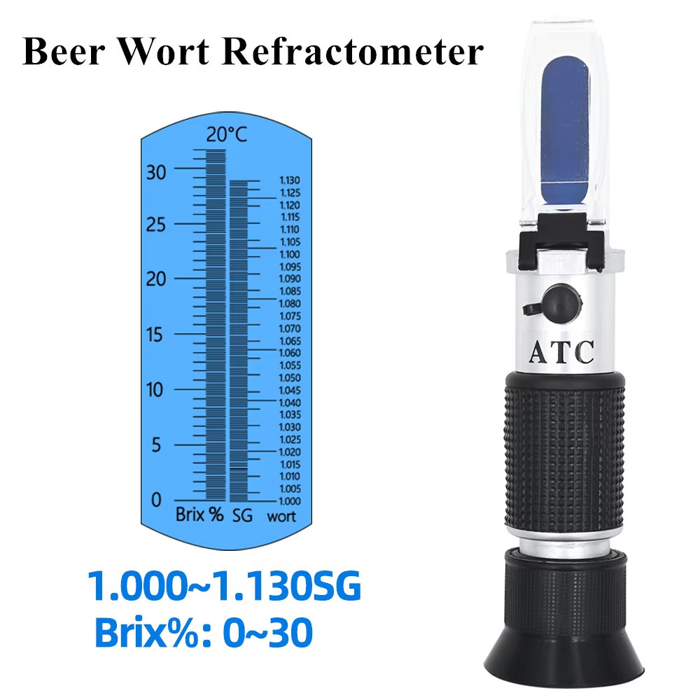 Refratômetro Brix De Cerveja Portátil, Medidor De Concentração De Açúcar 0-32% Brix 1.000-1.120, Testador De Açúcar, Fab