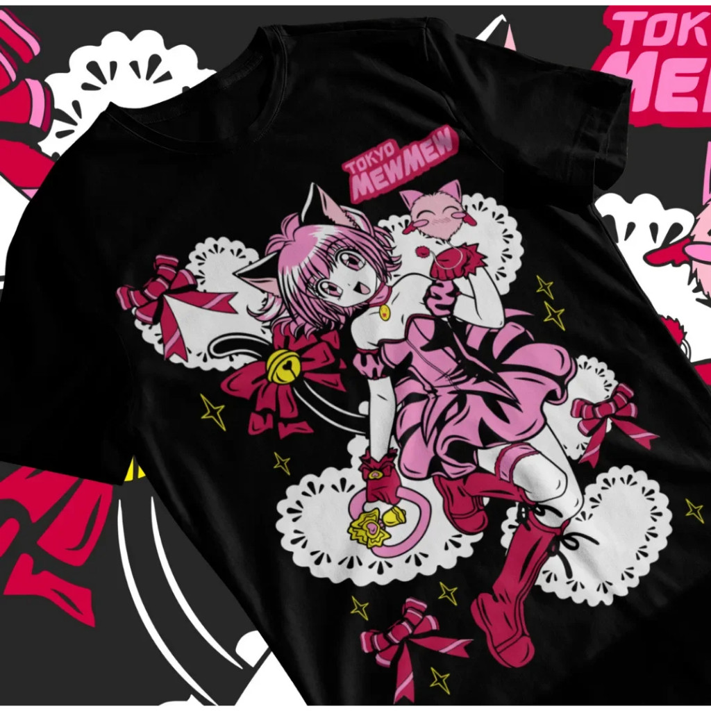 Camiseta Básica Unissex Harajuku, Ichigo Momomiya, Tokyo Mew Mew, Garota mágica 2