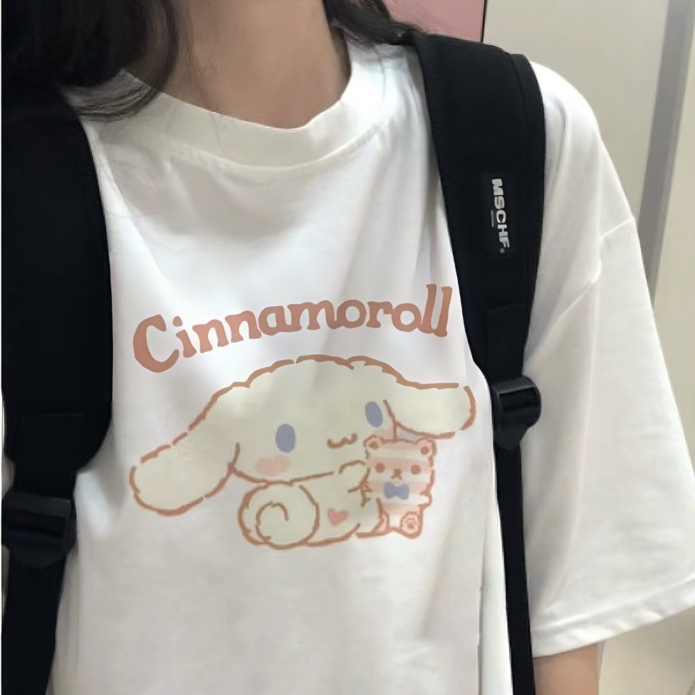 Camiseta Cinnamoroll Kawaii Pastel Japonês Harajuku Aesthetic Unissex 26