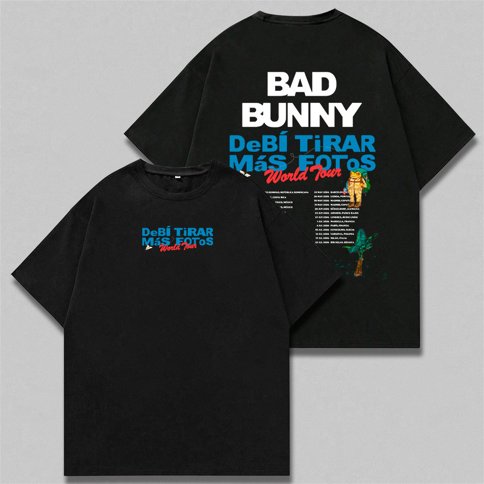 Camiseta  Bad Bunny Tour  Harajuku Aesthetic Camisa